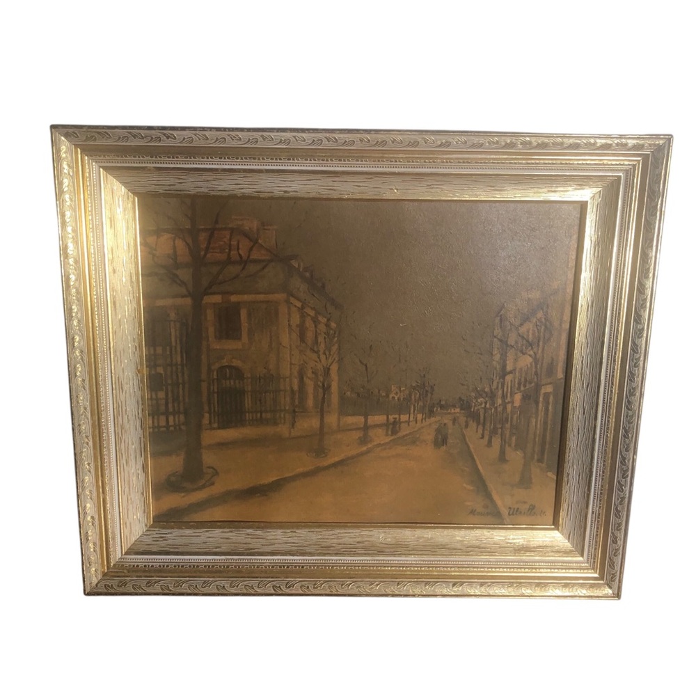 Vintage signed painting by Maurice Urtrillo 25.5 x 21.5